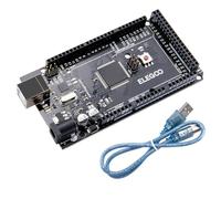 ELEGOO Carte Mega R3 et ATMEGA Micro Contrôleur Module Board avec Câble USB pour Board Compatible avec Les projets Arduino IDE Conforme RoHS Noir