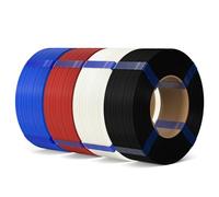 ELEGOO Filament PLA Basic Refill 1,75 mm Noir/Blanc/Rouge/Bleu Cobalt 4KG, Filament PLA 3D Sans Bobine Précision Dimensionnelle ±0,02 mm, Recharge Écologique pour Bobine Réutilisable