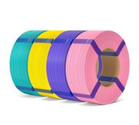 ELEGOO Filament PLA Basic Refill 1,75 mm Rose/Violet/Jaune/Vert Turquoise 4KG, Filament PLA 3D Sans Bobine Précision Dimensionnelle ±0,02 mm, Recharge Écologique pour Bobine Réutilisable