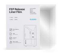 ELEGOO Lot de 5 Film FEP pour Mars 4, Mars 5 et Mars 5 Ultra Imprimante 3D LCD avec Transmission de la Lumière 95%, 206 * 146 mm², Épaisseur 0.15mm
