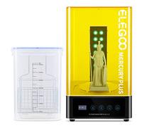 ELEGOO Mercury Plus 2.0 Station Wash and Cure, Boîte de Durcissement 2 en 1 UV 405nm avec Disque Rotatif et Seau de Lavage pour Imprimantes 3D Résine LCD/DLP/SLA