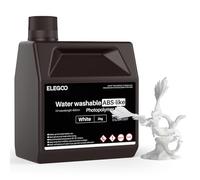 ELEGOO Résine ABS Like Lavable à l'Eau pour Imprimante 3D Blanc 2000g | Haute Durabilité et Résistance, Facile à nettoyer, Faible Odeur, Large Compatibilité pour Impression 3D MSLA LCD DLP 405 nm
