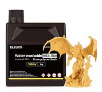 ELEGOO Résine ABS-Like Lavable à l'eau pour Imprimante 3D LCD UV 405nm Résine Photopolymère, Haute Résistance, Faible Viscosité, Haute Précision, Jaune 2000G