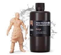 ELEGOO Résine Lavable à l'Eau 2.0, Beige 1000g, Liquide d'Impression 3D à Durcissement Rapide à UV de 395-405 nm, Résine Imprimante 3D Water Washable pour imprimantes 3D LCD/SLA/DLP
