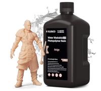ELEGOO Résine Lavable à l'Eau 2.0, Beige 2000g, Liquide d'Impression 3D à Durcissement Rapide à UV de 395-405 nm, Résine Imprimante 3D Water Washable pour imprimantes 3D LCD/SLA/DLP