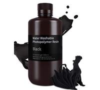 ELEGOO Résine Lavable à l'Eau pour Imprimante 3D 1000g Noir, Résine Photopolymère à Nettoyage Facile, 405nm Durcissement UV Rapid Water Washable Resin pour LCD Impression 3D Printer