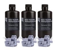 ELEGOO Résine Lavable à l'Eau pour Imprimante 3D LCD Résine à Photopolymérisation UV 405 nm Résine Photopolymère pour des Modèles d'Impression 3D Gris, 3kg 1000g*3