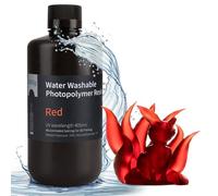 ELEGOO Résine Lavable à l'eau pour Imprimante 3D LCD Résine à Photopolymérisation UV 405 nm Résine Photosensible pour des Modèles d'impression 3D Rouge 1000g