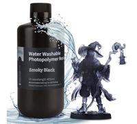 ELEGOO Résine Lavable à l'eau pour Imprimante 3D LCD Résine à Photopolymérisation UV 405 nm Résine Photopolymère pour des Modèles d'impression 3D Noir Fumé 1000g