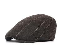 Elegtiskas - Casquette ajustable Newsboy pour homme, casquette plate Ivy Gatsby, casquette de chauffeur pour homme, café, S-L