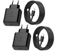 ELEHILS 2 Pack 45W USB C Cordon Chargeur de Rapide Compatible avec Samsung Galaxy S24 Ultra/S24/S23 Ultra /S22 /S21 /S20/Note 10/20, Galaxy Tab S8, Chargeur Mural avec Cordon 6.6FT