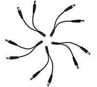 Eleidgs 5 Pack 5,5 x 2,1mm DC 12V Adapter Kabel Powerweiblich auf männlich für CCTV Kamera Y-Splitter-Kabel (15cm)