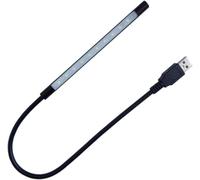 Eleidgs Portable Mini USB LED Camping Lamp Adjustable Angle USB Lamp for PC Notebook Laptop Book Computer Keyboard Reading Lamp Dimmable Touch Switch (Black)