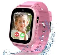 ELEJAFE 4G Montre Connectée Enfant avec GPS et Téléphone,IP68 Montre GPS Enfant Fille Garçon avec SOS, WiFi, Appels/Vidéo/Chat Vocal,IP68 Étanche Jeux Réveil Mode Classe,Smartwatch Cadeau