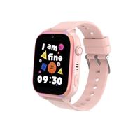 ELEJAFE 4G Montre Connectée Enfant GPS, Montre GPS Enfant Téléphone avec Appel Vidéo SOS Réveil Appareil Caméra IP68 Mode Scolaire Jeux Chat,Smartwatch Cadeau pour Filles et Garçons (Rose)