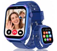 ELEJAFE 4G Montre Connectée Enfant,GPS Smartwatch Téléphone Appels/Vidéo/Chat Vocal/SOS/Mode École/Réveil/Appareil Photo/Jeux,IP68 Étanche Montre Intelligente Enfants Cadeau Garçons et Filles(Bleu)