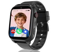 ELEJAFE 4G Montre Connectée Enfant, Montre GPS Enfant Téléphone avec Appel Vidéo SOS Réveil Appareil Caméra IP68 Mode Scolaire Jeux Chat,Smartwatch Cadeau pour Filles et Garçons (Noir-4G-GPS)