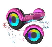 ELEKGO Hoverboard 6,5 pouces avec haut-parleur Bluetooth, scooter auto-équilibré, moteur coloré, lumières LED pour enfants
