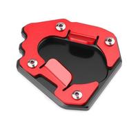 ELEKMPMGTD Béquille Latérale Moto Base Rallonge Support D’Extension Élargisseur pour Triumph pour Tiger 1200 pour Rallye Pro GT pour Explorer 2022-2025 Plaque d'agrandissement béquille(Rouge)