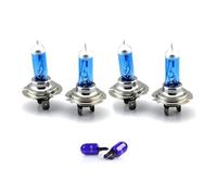 ELEKNZBZTG Module Phare Pour Tous Les Véhicules Équipés D'un Connecteur H7 À 2 Broches. Lot De 4 Ampoules De Phares H7 55 W Effet Xénon Super Blanc 12 V 2 Paires