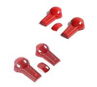 ELEKNZBZTG Pommeau de levier de vitesse Kit de couvercle de pommeau de levier de vitesse rouge, adapté aux modèles Pour Ford Pour Mustang 2015-2023, pièces et accessoires