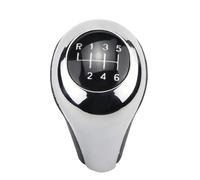 ELEKNZBZTG Pommeau de levier de vitesse Pommeau de levier de vitesse chromé mat pour BMW E46, E53, E60, E61, E63, E65, E81, E82, E83, E87, E90, E91, E92, pour X1, pour X3, pour X5 M(Chrome 6 speed)