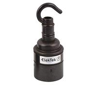 ElekTek Douille patère ES Edison à vis E27 et jupe lisse avec crochet accessoire Idéale pour les ampoules à filament vintage Bronze
