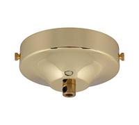 ElekTek Rosace de plafond concave de 100 mm de diamètre à patte de fixation et serre-câble. Idéale pour les ampoules à filament vintage suspendues. Finis métalliques et thermolaqués Laiton