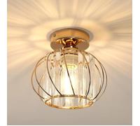 ElektraH Moderne Plafonnier,20cm Lampe de Plafond Vintage Abat-jour en Cristal Designe Spirale Lustre Style Nordique pour Salon