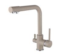ElektraH Robinet Cuisine 2 Modes Pulvérisation Pivotant 360° Mitigeur Monocommande Acier Inoxydable Froid et Chaud Évier Simple/Doub