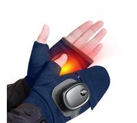 Elektrische Handschuhe,Heizhandschuhe Winddichte, schnell erhitzende elektrische Fäustlinge Verstellbare elektrisch beheizte Handschuhe, tragbare intelligent fingerlose Handschuhe für Jagd, Champs