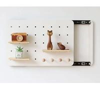 Elektrische meterkast met druk-Trek afdekking, Houten opbergplanken Van geperforeerd hout, multifunctionele zekeringkastafdekking voor Appartement, slaapkamer en woonkamer, B, 60x40cm