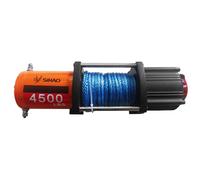 Elektrische Winde4500lb / 1560kg 12 V DC mit Kabel, IP67 Elektrowinde mit 24 m Synthetikseil und 1 drahtlosen Fernbedienungen, für Anhänger, Geländefahrzeuge, 4x4-Fahrzeuge, UTV- und ATV-Abschlepp