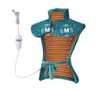 Elektrisches Heizkissen für Rücken, Nacken & Schulter - 4 Massagearten - 2 Heizstufen & Timer - 2 Massage-Motoren - Abschaltautomatik - Schnelles Aufheizen - Flanell - Rücken- & Nackenwärmer -