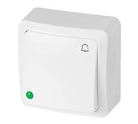 ELEKTRO-PLAST BERG Bouton de sonnette en saillie Blanc IP20 Dimensions compactes