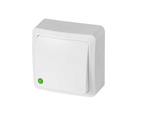 ELEKTRO-PLAST BERG Interrupteur marche/arrêt compact pour éclairage en saillie Blanc