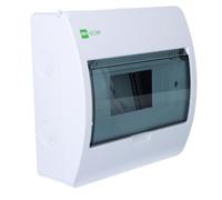 Elektro-Plast Boîte à fusibles avec couvercle transparent IP40 - Montage en saillie - 8 modules - 1 rangée