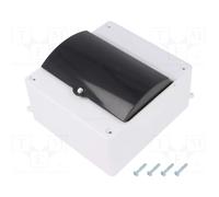 Elektro-Plast Boîte à fusibles IP30 – Couvercle en verre fumé, montage en saillie, 6 PLE, noir