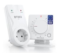 ELEKTROBOCK BT013 Thermostat d'intérieur sans Fil avec Prise intermédiaire | Pied | pour Chauffage électrique et Chauffage Infrarouge | Portée sans Fil 300 m Champ Libre | Mode Chauffage et