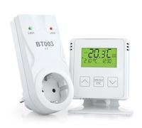 ELEKTROBOCK BT733 Thermostat d'intérieur sans Fil avec Prise intermédiaire - Portée de 35 m - pour Chauffage électrique et Chauffage Infrarouge - Programmes hebdomadaires - Protection Contre Le Gel