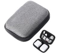 Elektronischer Reise Organizer - Kompakte Tasche für Kabel Zubehör Speicher | Tragbare Aufbewahrungstasche für Ladegeräte Kopfhörer Maus Powerbank Adapter Festplatte USB Karten Büro Reise Alltag