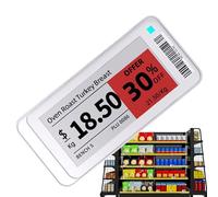 Elektronisches Regaletikett, 2,4 GHz Smart Preisschild, Digitales Display Frischeetikett, Wasserfest Mit Magnet-Rückseite Für Supermarkt Einzelhandel Kühlschrank Lager, Text/Bild/QR/Ba