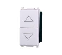 Elektronova Bouton double montants 1P+1P NO Blanc compatible Vimar Plana 1202