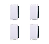 Elektronova Bouton unipolaire 1P 10A Blanc compatible Vimar Plana Kit 4 pièces 1001