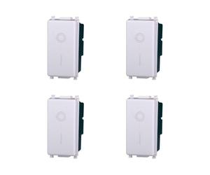 Elektronova Interrupteur bipolaire 2P 16A Blanc compatible Vimar Plana Kit 4 pièces 0402