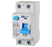 ELEKTRONOVA Interrupteur différentiel pur 2P C16 16A 6KA 30mA - 2 modules DIN - 220V RCCB