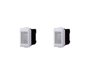 Elektronova Lot de 2 sonneries en bronze compatible Bticino Matix 6A 230 V couleur blanche