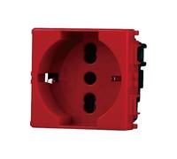 Elektronova Prise Schuko 2P+T 10/16A 250V Rouge compatible Vimar Plana 2116