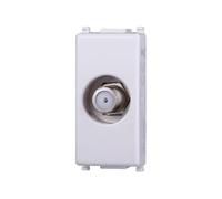 Elektronova Prise TV satellite type F Blanc compatible Vimar Plana 2252