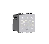 Elektronova Thermostat encastrable Module programmable 2P 240 V écran Tactile rétroéclairé Couleur Blanche Compatible sur Supports Bticino Matix